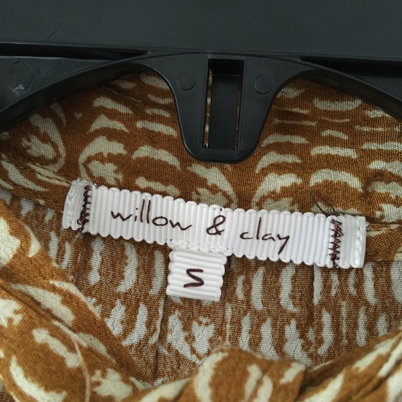 🌻Willow & Clay yellow tie neck boho tank top - Picture 4 of 4